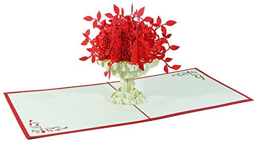 3D KARTE Blumenbouquet I Pop-Up Karte als Geburtstagskarte, Geldgeschenk I Klappkarte als Glückwunschkarte, Dankeskarte