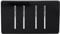 Trendi 4 Gang 2 way 240V Screwless Raised Front Twin Plate Plastic Artistic Modern Glossy 10 Amp Chrome Rocker Quad Electrical Wall Light Switch Piano Black - ART-SS44BK