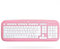 techmade Tastiera Multimediale Media Control Rosa/Bianco