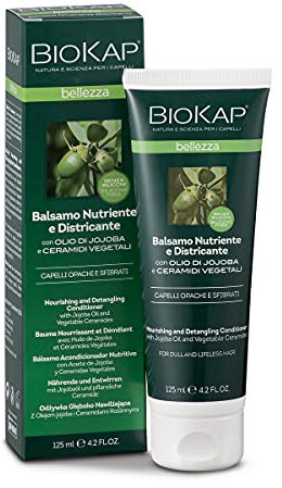 BIOKAP Premium Balsam Conditioner 125 ml | Jojobaöl - Antifizz - Pflanzliche Ceramide - VEGAN - ohne Silikone - ohne Parabene