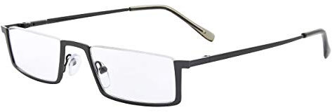 Eyekepper Qualitaet Metall Halb-Kante Lesebrille mit Federscharnier Gunmetal +1.75