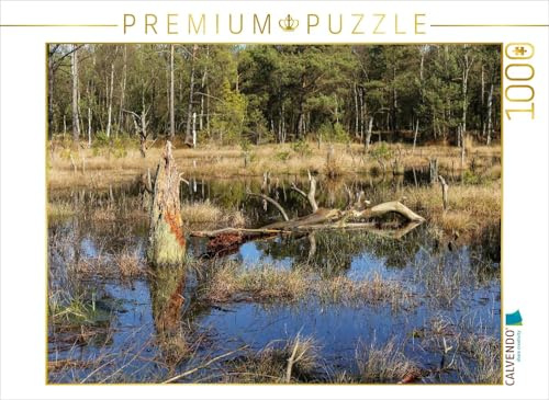 CALVENDO Puzzle Abgestorbene Baumstümpfe im Moorsee im Pietzmoor Schneverdingen | 1000 Teile Lege-Größe 64 x 48 cm Foto-Puzzle für glückliche Stunden