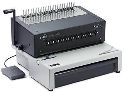 GBC CombBind C800Pro elektrisches Bindegerät mit Handfreifunktion (Stanzkapazität 20 Blatt, Bindekapazität: 450 Blatt)