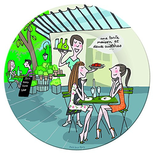 Les Terrasses Parisiennes SB922D Dessertteller Déjeuner au Bois de Bou, 20 cm