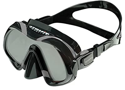 Atomic Venom Ultra Clear Ultra Wide Panoramic View Scuba Diving Mask, Black