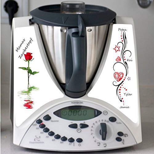 Aufkleber passend für Thermomix TM 31 Rosen rot