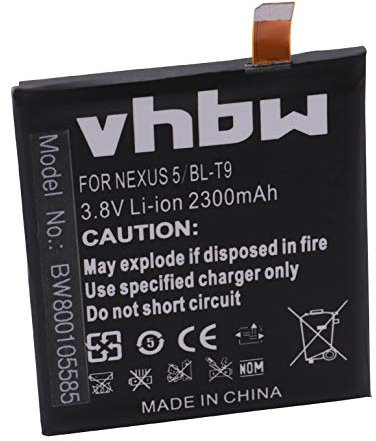 Batteria vhbw 2300mAh (3.8V) per Smartphone, Telefono Cellulare NGM Forward 5.5 sostituisce BL-T9, EAC62078701.