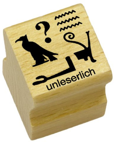 Elbi Lehrerstempel: unleserlich aus Holz - K42/2