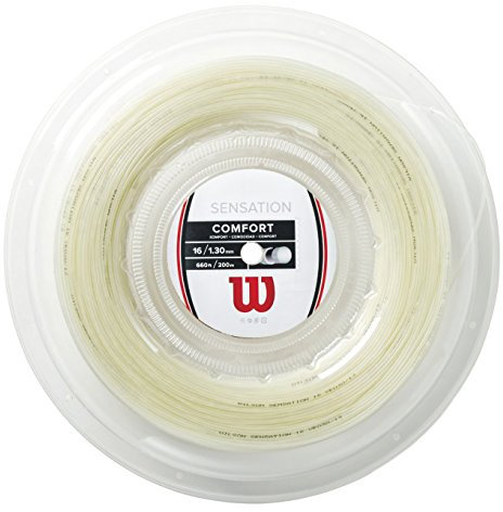 Wilson Tennissaite Sensation 17, Für Tennisschläger, Durchmesser: 1,25 mm, 200 m, Transparent, WRZ91110017
