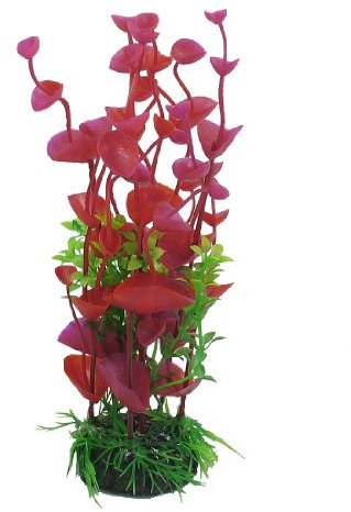 sourcing map Plante Artificielle pour Aquarium Rouge/Vert 20 cm