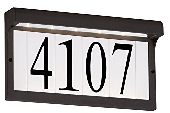 Generation Lighting 96091S-12 Seagull 96091S-12 Traditional LED Address Light from LED Address Light Collection in Black Finish, 1-Light, cETL Listed, Safety Rated for Wet Locations