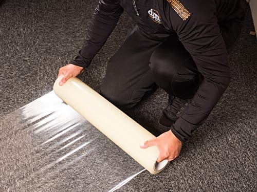 Film platine de protection de moquette, autocollant, de marque DJM Direct, de 600 mm x 25 m ou 100 m