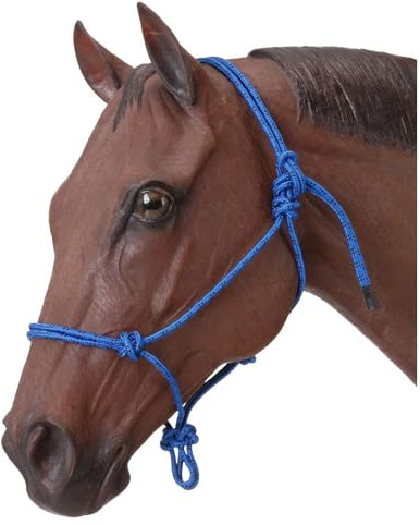 Tough 1 Poly Rope Tied Halter, Royal Blue, Horse