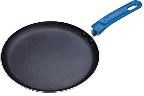 Colourworks CWCPBLU KitchenCraft Non-Stick Pancake Pan, Aluminium, Blue, 24 cm