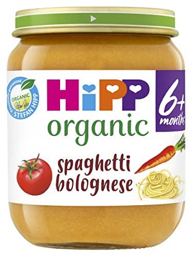 HiPP Organic Spaghetti Bolognese Baby Food Jar 6+ Months (6 x 125g)