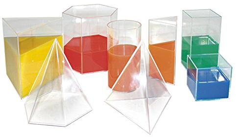 Miniland Experimentierset Volumen, Befüllbare geometrische Körper, 15 Teile-95238
