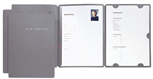 Bewerbungsmappe Select A4 grau PAGNA 22002-06 mit Klemmsch