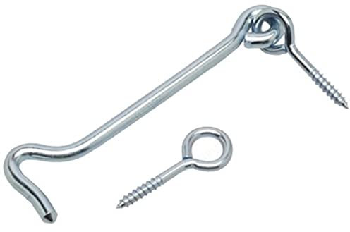 Merriway® BH01745 (2 Pcs) Gate Hook and Eye, 100mm (4 inch) Bright Zinc Plated - Pack of 2 Pieces