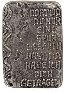 Handschmeichler Spuren i.Sand Neusilber 3,5x5,5 cm