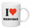 Reifen-Markt Kaffeetasse I Love Wächtersbach Keramik Höhe 9,5cm ? 8cm in Weiß