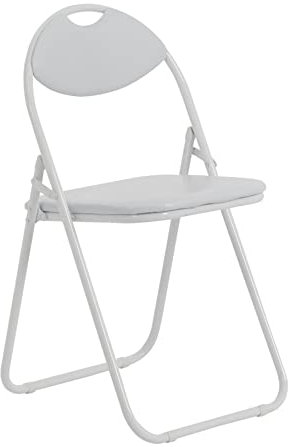 Harbour Housewares Padded Folding Chair - White/White