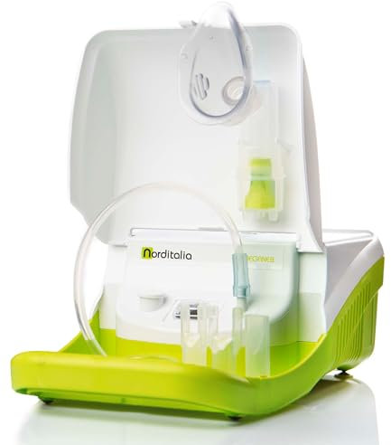 Norditalia Aerosol Meganeb Plus Professionale, Nebulizzazione Mirata, Silenzioso, Vano Accessori