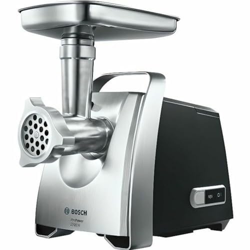 Bosch ProPower MFW68640 Hachoir à viande polyvalent – Jusqu'à 4,3 kilos de viande par minute – Puissance de 800 W, Noir