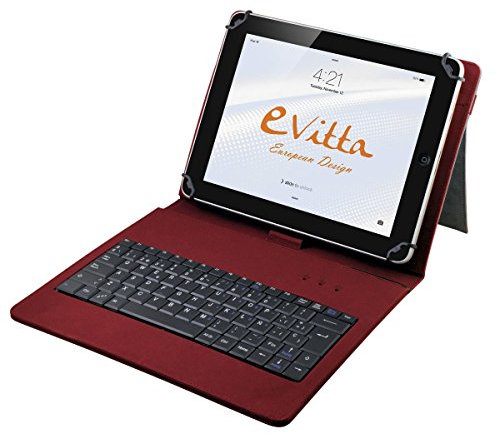 e-Vitta - Funda con Teclado USB para Tablets 7''-8'' Rojo