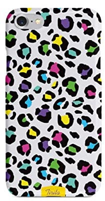 Tirita Phone Case Compatible with iPhone 6 & 6s Hard Cover, snap on Animal Print - Rainbow Cheetah Wild Cat