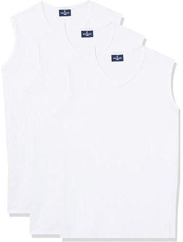 Navigare 575 Canottiera, Bianco, X-Large (Taglia produttore:6), Pacco da 3, Uomo