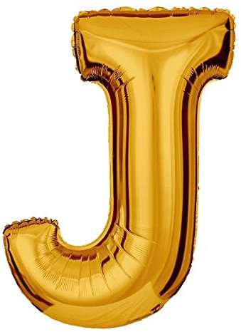 Riesenbuchstabe Folienballon 40/102cm | Gold #J