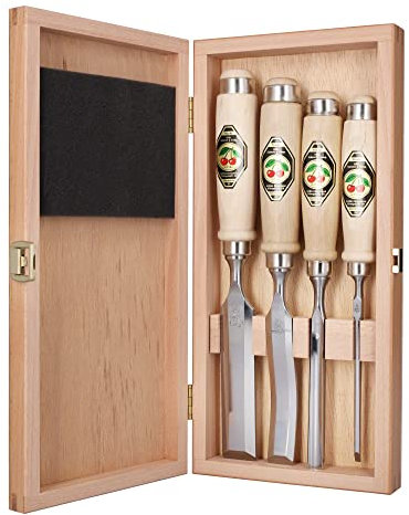 Kirschen 1190000 Solution au problème Ciseaux à bois en boîte à bois, Beige/Argent