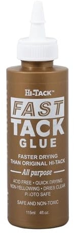 Hi-Tack Fast-Tack Glue 115ml – Quick-Dry Adhesive, Strong Bond, Ideal for Crafting & DIY Projects – Not Suitable for Washing or Dry-Cleaning