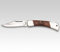 Linder Schließmesser, rostfrei, Braun Pakka, Backen rfr. 11 cm, Klappmesser
