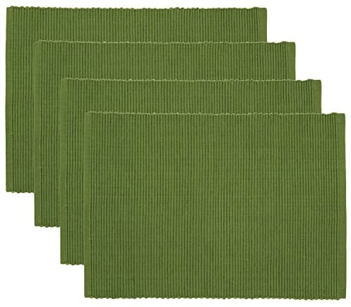 Now Designs Spectrum Basic Tischsets aus Baumwolle, Tannengrün