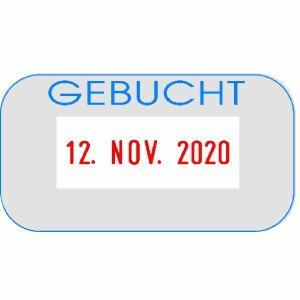 Colop Textstempel Printer S 260/L mit Datumsanzeige 'Gebucht'