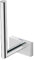 Duravit Ersatzrollenhalter Karree, Toilettenpapierhalter für 1 Rolle, Klopapierhalter Wandmontage, Chrom