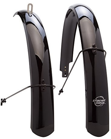 Planet Bike Fahrrad-Schutzblech, 66 cm x 60 mm, Schwarz