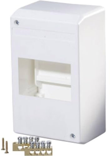 F-Tronic 7260013 KV04K Armoire de Distribution en saillie 4 rangées Blanc