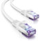 deleyCON 20m CAT7 Netzwerkkabel - 10 Gigabit - RJ45 Patchkabel Ethernet Kabel (Kupfer, SFTP PiMF Schirmung) - für Highspeed LAN DSL Switch Modem Router Patchpanel CAT7 CAT6 CAT5 - Weiß
