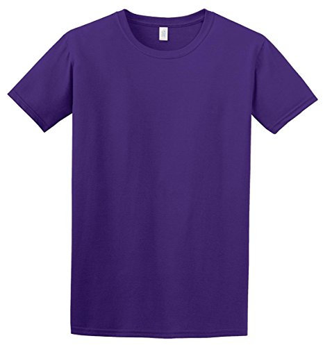 Gildan Mens Short Sleeve Soft-Style T-Shirt (L) (Purple)
