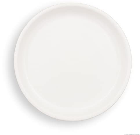 K & K sotto ciotola/sottovaso rotondo per vaso venus II senza e con manico 22 x 18 cm – Ø 19 cm bianco opaco in gres (ceramica di alta qualità)