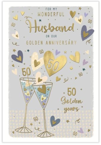 For My Husband on our Golden 50th Wedding Anniversary Card icg