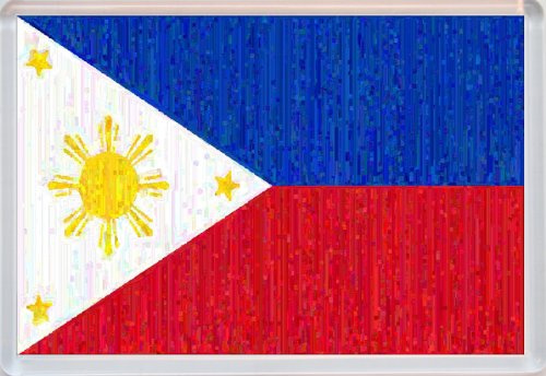 Philippines - 'Rustic Style Print' National Country Flag - Jumbo Fridge Magnet
