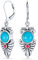 Western-Schmuck Südwesten Native American Squash Blossom Stil Multicolor Edelstein Blau Türkis Rot Karneol Feder Hebel Zurück Baumeln Ohrringe Für Frauen .925 Sterling Silber