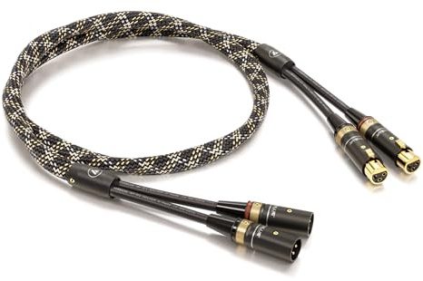 VIABLUE SALE/ALTE SERIE/ABVERKAUF NF-S1 SILVER QUATTRO XLR-Kabel * Analog/NF * Audiokabel * TWIST * 1 Stück * 4-fach Abschirmung * Verzinnte OFC Litzen * T6s XLR-Stecker * 800 cm * 8.0 m