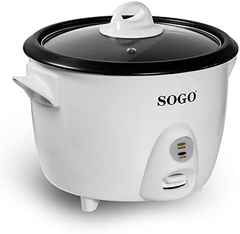 SOGO Arrocera y Vaporera Eléctrica Inteligente 1.5L para 8 Tazas - Arrocera Multifuncional con Mantenimiento Calor - Arrocera Compacta con Recubrimiento Antiadherente y Tapa de Vidrio