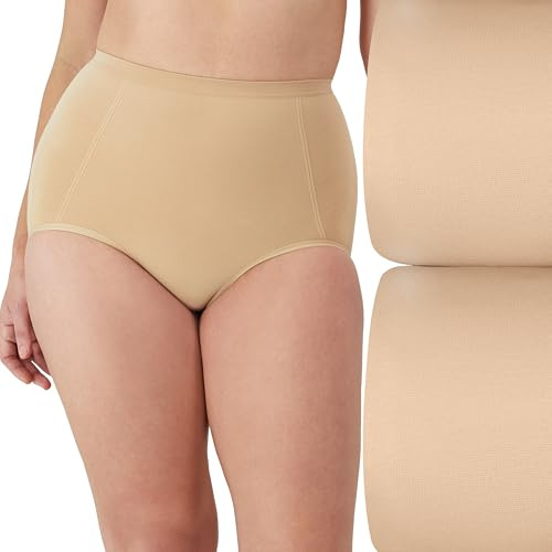 Bali womens Seamless Ultra Firm Control Fajas 2-pack Dfx245 shapewear briefs, Nude/Nude, X-Large US