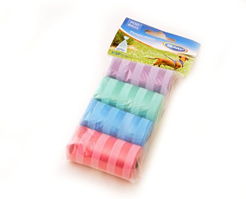 Duvo+ 311338 Poo Bags Auf Rolle Streifen, 4 X 20 Stück Pastell