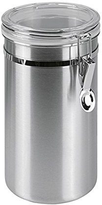 Metaltex 185312010 Vorratsdose 2,0L INOX mit Acryldeckel, Anzahl: 1 Stück, 2l